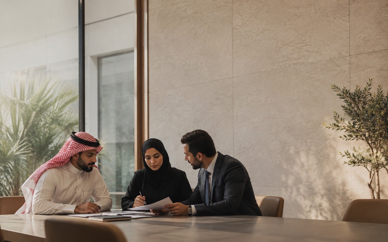 اجتماع مهني لمراجعة مسألة تجارية